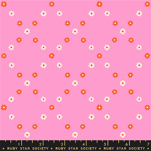 Best Day Ever Diamond Flowers in Flamingo RS0107 14 - Ruby Star Society Sold by the Half Yard
